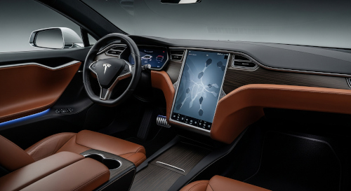 Intérieur technologique et élégant de la Tesla Model S